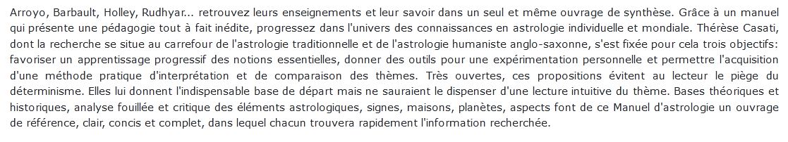 astrologie Synthèse des connaissances essentielles
