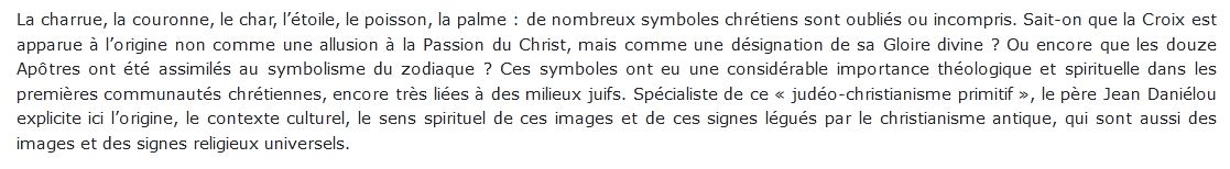 symboles chrétiens primitifs