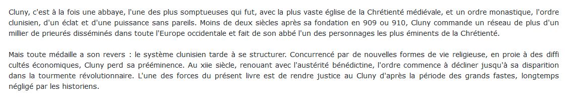 De L'abbaye À L'ordre Clunisien, Xe-Xviiie Siècle