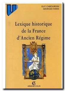 Lexique historique de la France d'Ancien régime