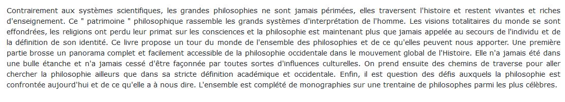 Philosophies humanité