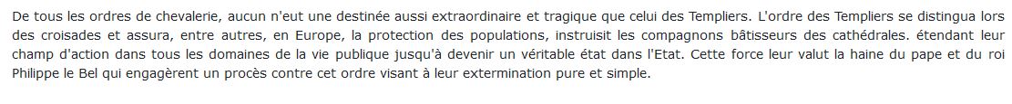 Templiers et leurs mystères