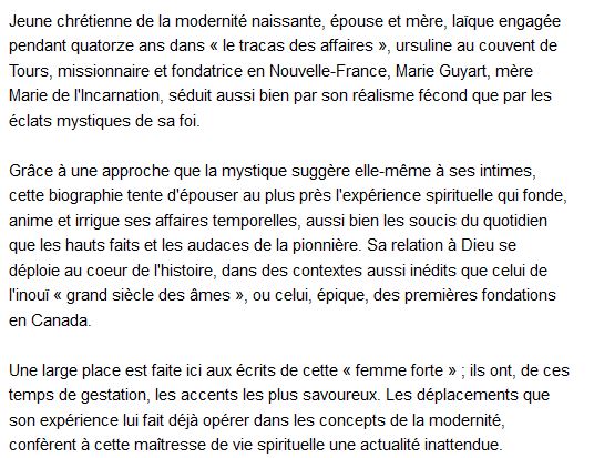 une femme mystique au coeur de l'Histoire
