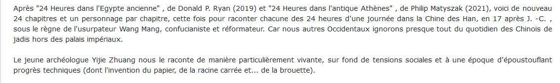 24 heures dans la Chine ancienne