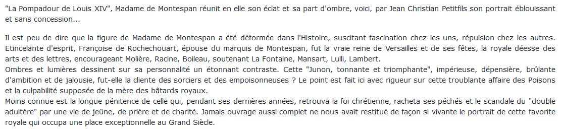 Madame de Montespan biographie