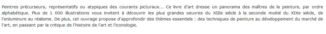 1000 Chefs-d'Oeuvre de la Peinture livre