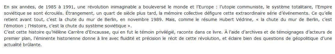1985-1991, la chute de l'Empire soviétique