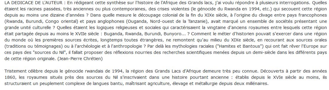 Afrique des Grands Lacs