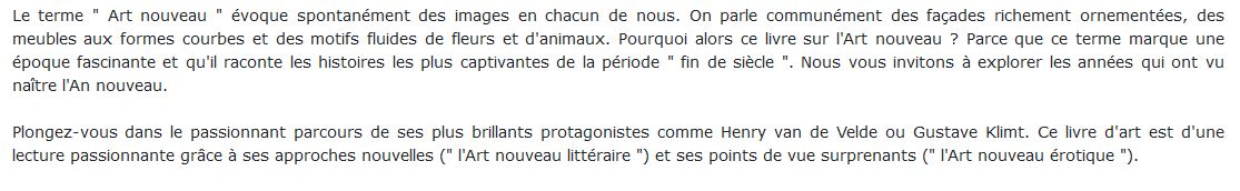 Art Nouveau livre