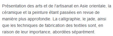 Arts de l'asie orientale livre