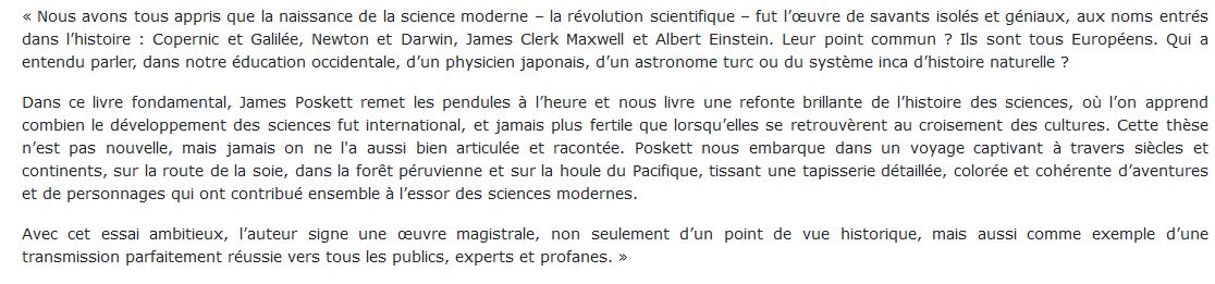 Ce que la science moderne doit aux sociétés non européennes
