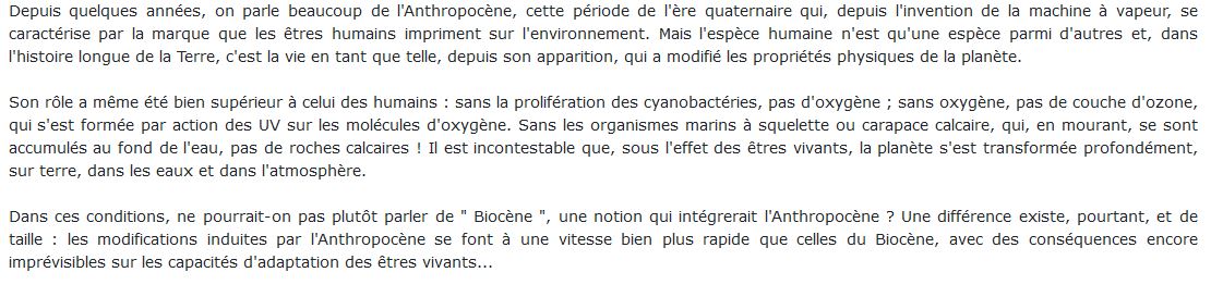 Comment le vivant a coconstruit la Terre