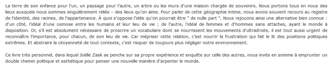 Comment parler des lieux qu'on aime