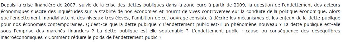 Comprendre la dette publique Par Laurent Braquet 