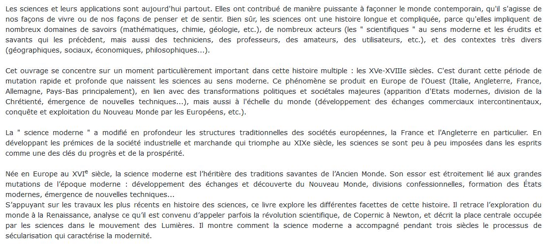 De La Renaissance Aux Lumières
