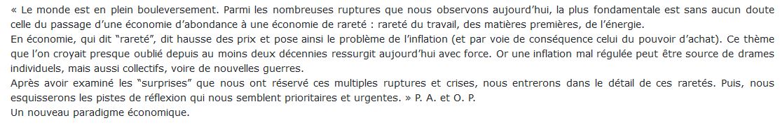 De l'économie d'abondance à léconomie de rareté