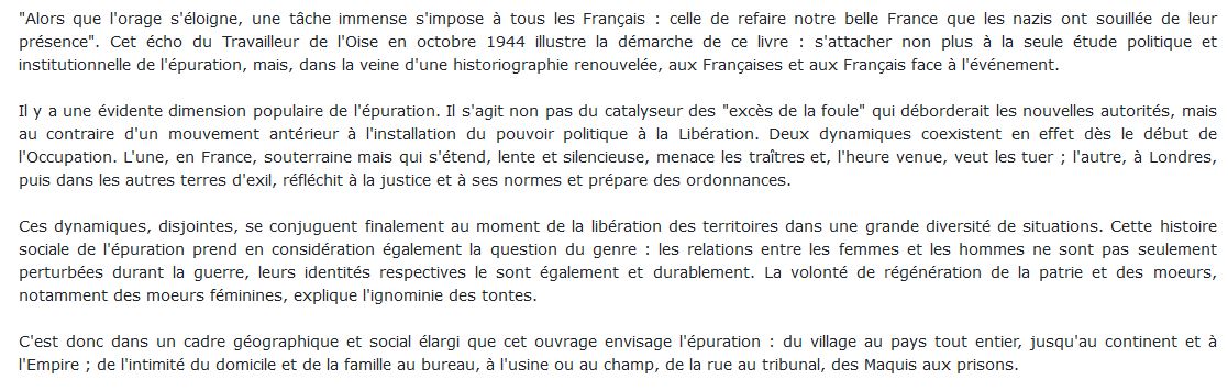 Françaises, les Français et l'Épuration