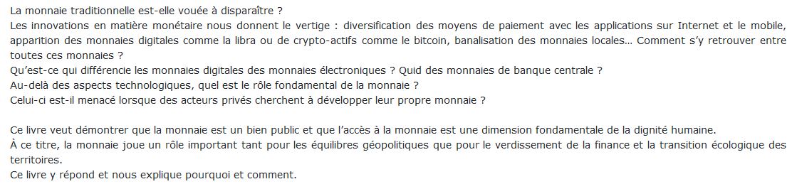 Futur de la monnaie