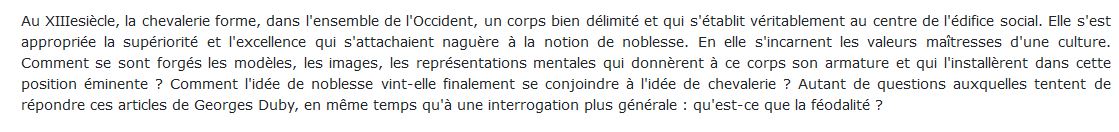 Hommes Et Structures Du Moyen Age I