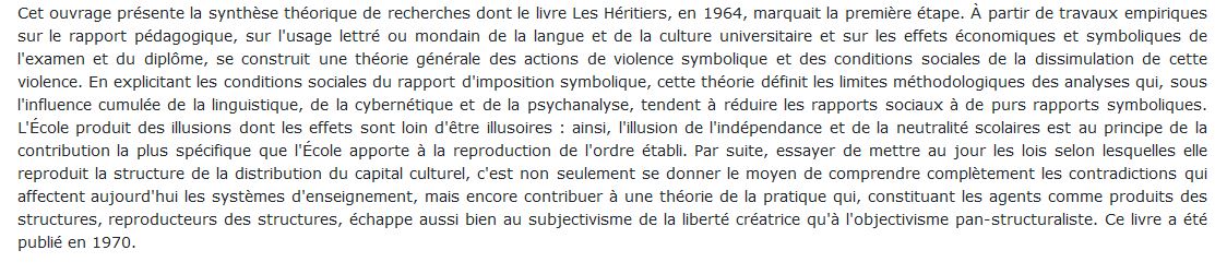 La Reproduction bourdieu