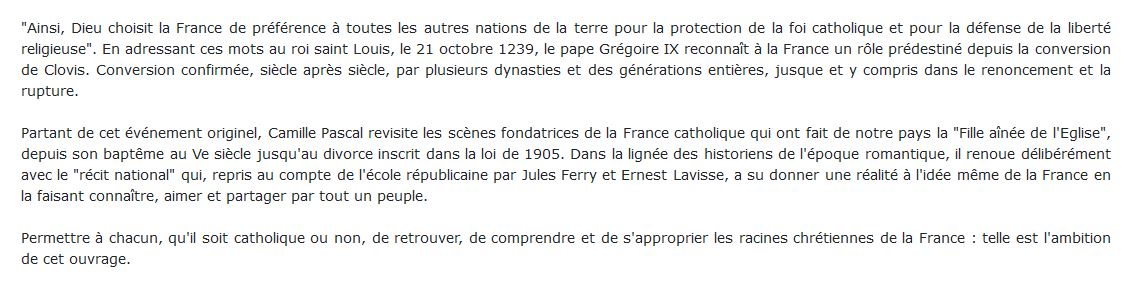 La véritable histoire de la fille aînée de l'Eglise