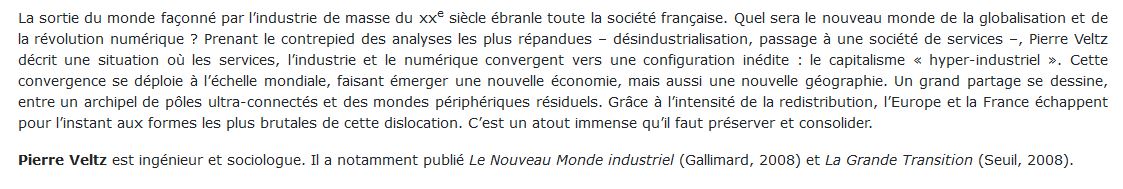 Le nouveau capitalisme productif