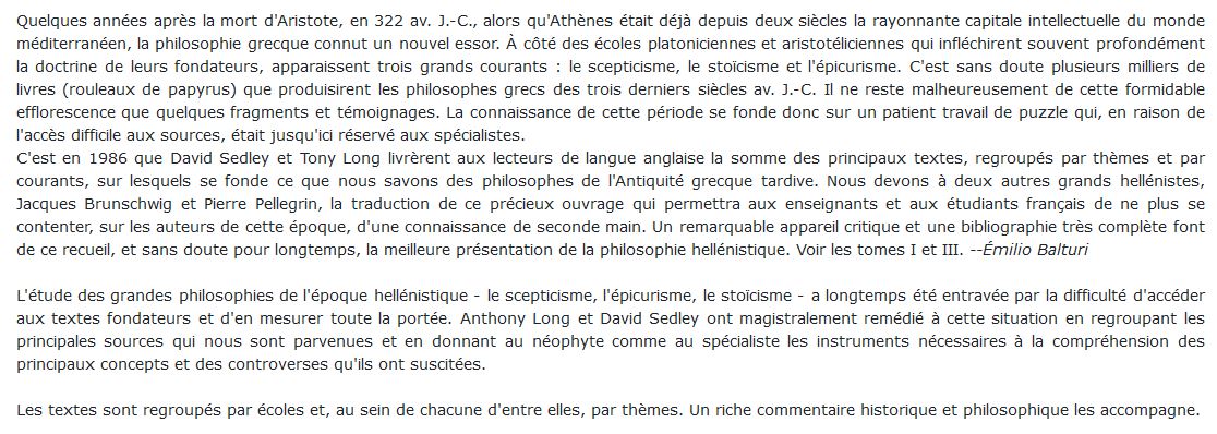 Les Stoïciens