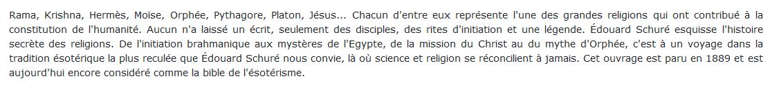 Les grands initiés , Edouard Schuré 