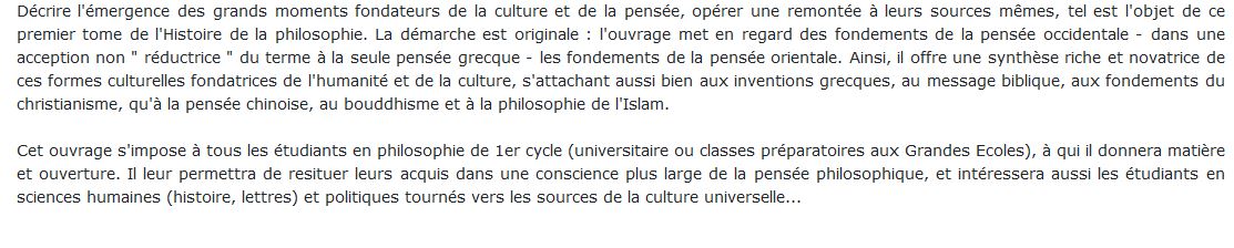 Les pensées fondatrices