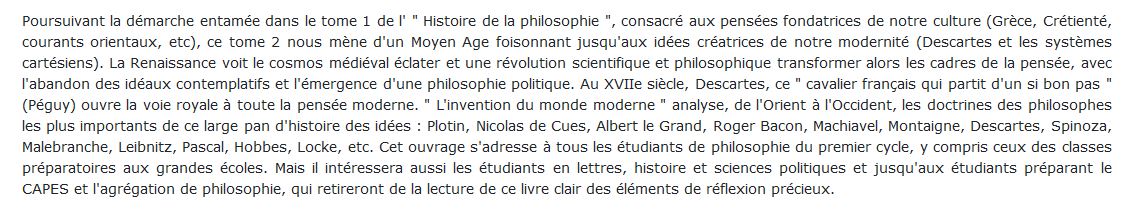 L'invention du monde moderne