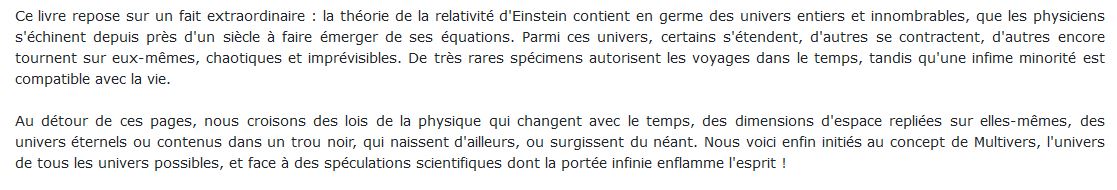 Livre des Univers