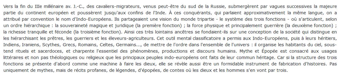 Mythe et Épopée livre
