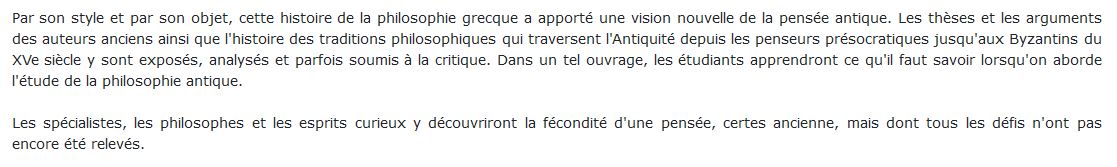 Philosophie grecque livre