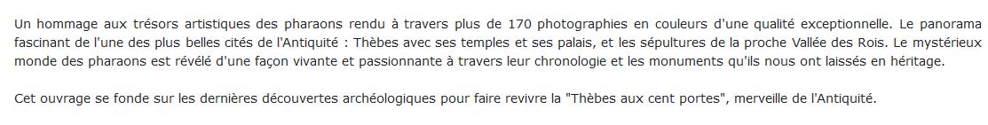 Trésors des Pharaons livre