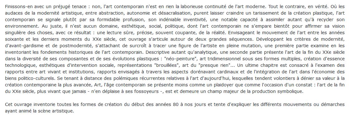 Une histoire des arts plastiques à la fin du XXe siècle