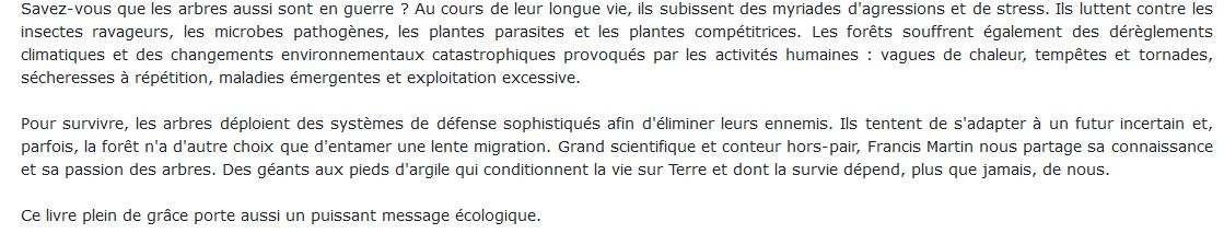 arbres aussi font la guerre