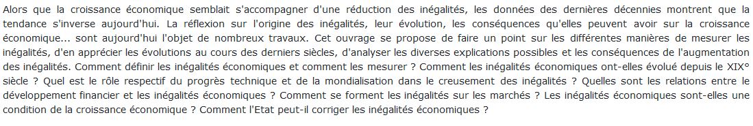 inégalités économiques