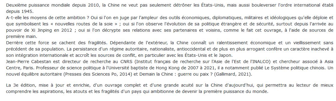 politique internationale de la Chine