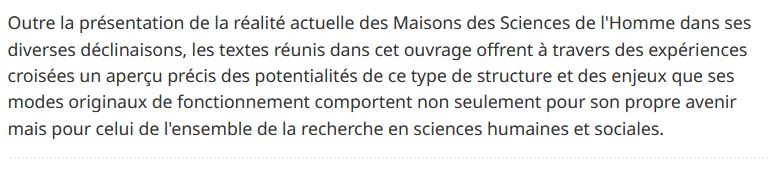 sciences humaines et sociales