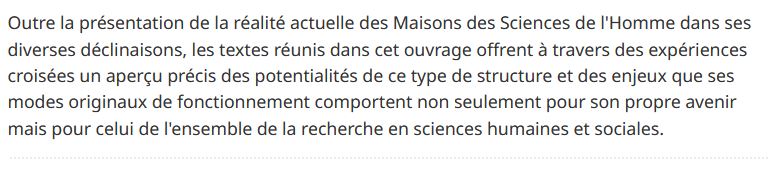 sciences humaines et sociales