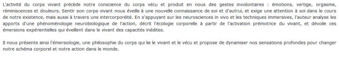 Émersiologie 1
