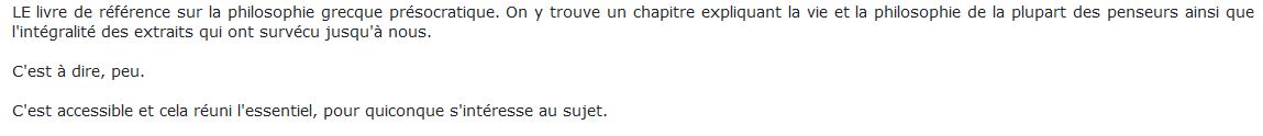 De Thalès de Milet à Prodicos