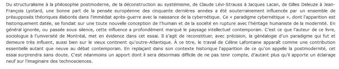 Des machines à penser à la pensée machine