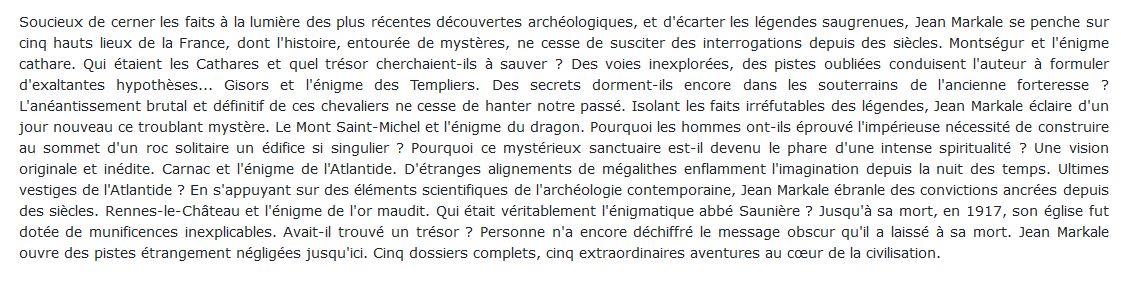 Histoire de la France secrète markale