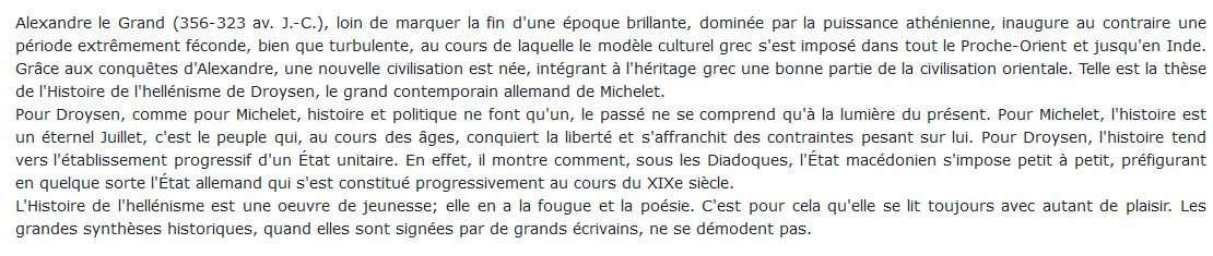 Histoire de l'hellénisme Droysen