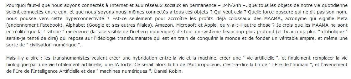 La fin de l'Anthropocène et l'avènement des posthumains