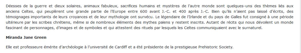 Mythes celtiques 1
