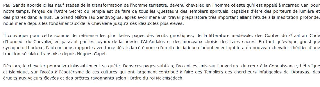 Une voie d'élévation actuelle dans la tradition occidentale