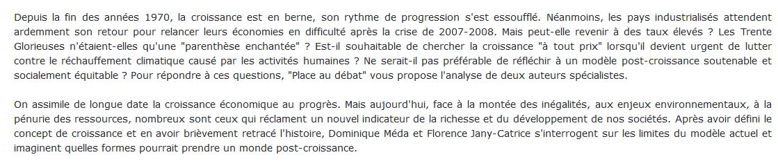 attendre la croissance