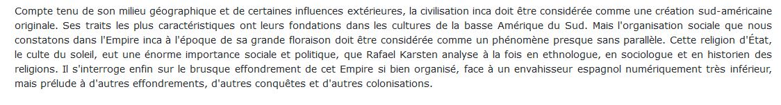 civilisation de l'empire inca